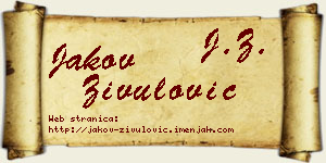 Jakov Živulović vizit kartica
